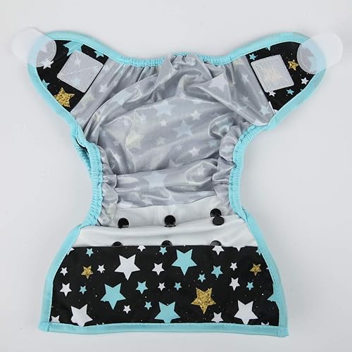 Baby Cloth Diaper Cover Nappy Hook and Loop Double Gusset 6.6lbs to 33lbs (Rabbits Wolves) - Jamouz