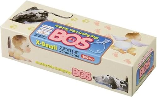 BOS Amazing Odor Sealing Disposable Bags, for Baby Diapers, Pet Waste or Any Sanitary Product Disposal - Durable and Unscented[Size: XS, Color: Pink] (200 Count, Pack of 1) (200 Bags) - Jamouz