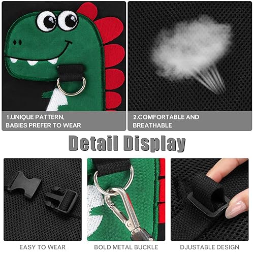 Toddler Leash-Baby Walking Safty Harness and Child Anti Lost Wrist Link for Girls/Boys Travel (Green) - Jamouz