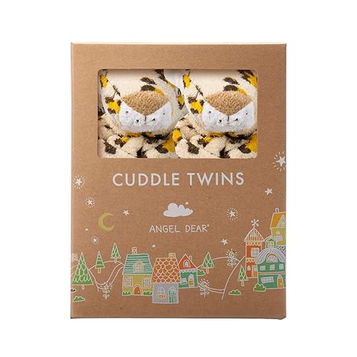 Angel Dear - Brown Giraffe, Cuddle Twins Blankie Set, 2 Count (Pack of 1) - Jamouz