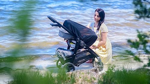 Stroller Sun Shade Cover Baby Car Seat Carrier Sunshade Pram Stroller Shade-Dark Shade Cut 96% UV Rays - Jamouz