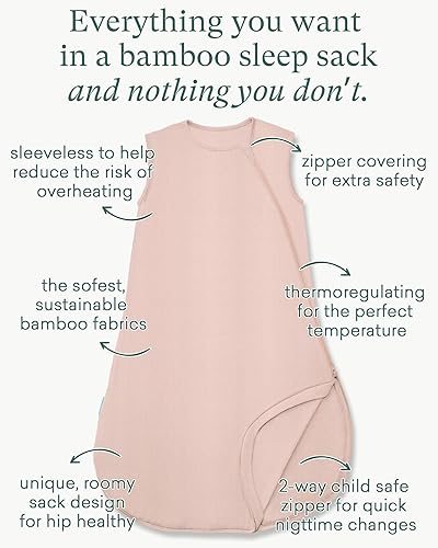 Supersoft Sleep Sack 0.5 TOG, Premium Bamboo Viscose Sleeping Bag Thin Baby Wearable Blanket 2-Way Zipper Sleep Sack - Jamouz