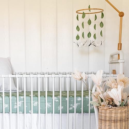 Baby Changing Pad Cover 2-Pack for Girls (Fleurette) - Premium Fitted Sheets Baby Diaper Changing Table Cover - Buttery Soft Cotton Blend - Jamouz