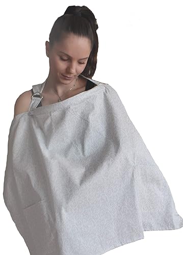 LK Baby 2pk Infinity Nursing Scarf Breastfeeding Cover Ultra Soft (Grey/Navy) - Jamouz