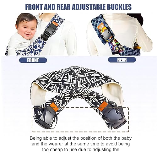 Baby Sling,Baby Sling Carrier,Toddler Carrier,Carrier for 10-30lbs,Lightweight and Non-Slip Hip Seat(Black) - Jamouz