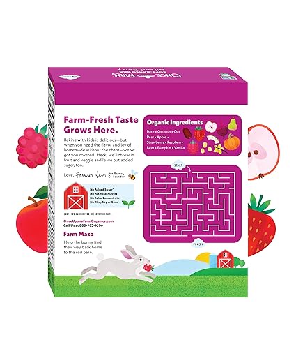 Once Upon a Farm Organic Soft Baked Kids' Bars, Mixed Berry | 8 Boxes, 32 Total Bars - Jamouz