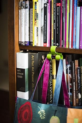 Green - Strong, Durable, and Lightweight Innovative Multi-Use Hook for Diaper Bags, Backpacks, Purses, Grocery Bags; Use on Baby Strollers, Shopping Carts, Walkers, Chairs - Jamouz