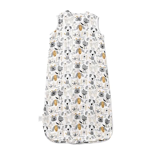 Baby Sleep Sack 2-4 T Baby Wearable Blanket 100% Organic Cotton 0.5 TOG Toddler Sleeping Sack 2- Way Zipper Soft Lightweight X-Large Pup - Jamouz
