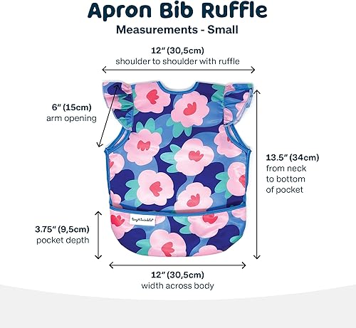 Tiny Twinkle Mess Proof Baby Bib - Waterproof Toddler and Baby Apron Bib - Machine Washable - PFAS and BPA Free - Jamouz