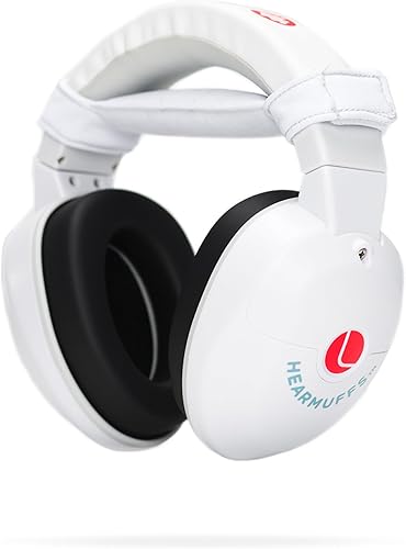 Lucid Audio HearMuffs Baby Hearing Protection (Over-The-Ear Sound Protection Ear Muffs Infant/Toddler/Child), One Size, White - Jamouz