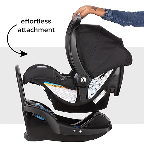 Diono LiteClik 30 R SafePlus Infant Car Seat and Base, Rear-Facing for Infants 4-30lbs, SafePlus Engineering, with Infant Insert, UPF 50+ Sunshade (Black) - Jamouz