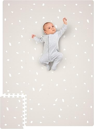 Stylish Baby Play Mat - Soft, Easy to Clean 5.6 x 4 ft. Floor Mat Creates A Safe Play Area for Your Baby Boy or Girl - The Perfect Modern Foam Playmat Fits Nicely with Your Kids Playroom Or Home Decor - Jamouz