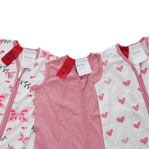 Yoofoss Baby Sleep Sack 6-12 Months Wearable Blanket for Babies 100% Cotton 2-Way Zipper TOG 0.5 Toddler Sleeping Sack 3 Pack, Soft Lightweight Sleep Sacks - Jamouz