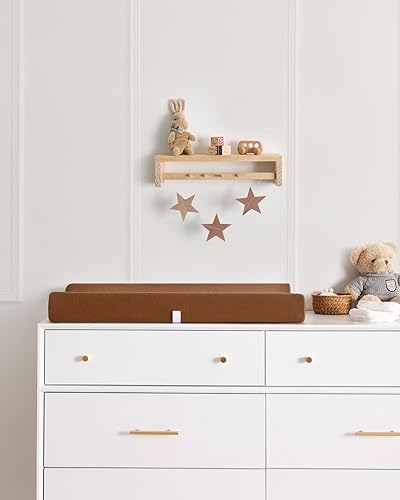 Blissful Diary Muslin Changing Pad Cover for Girls Boys, Ultra Soft Breathable Cotton, Baby Diaper Change Table Pad Covers, 2Pack (Roman Green&Leaf) - Jamouz