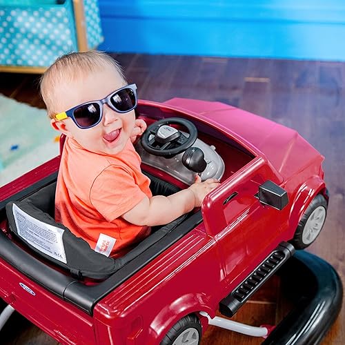 Bright Starts Ford F-150 4-in-1 Agate Black Baby Activity Center & Push Walker with Removable Interactive Steering Wheel-Toy, 6 Months and up - Jamouz