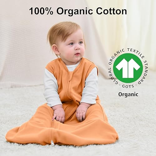 Yoofoss Baby Sleep Sack 6-12 Months Wearable Blanket for Babies 100% Cotton 2-Way Zipper TOG 0.5 Toddler Sleeping Sack 3 Pack, Soft Lightweight Sleep Sacks - Jamouz