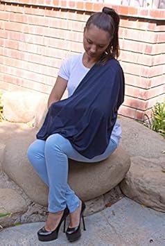 LK Baby 2pk Infinity Nursing Scarf Breastfeeding Cover Ultra Soft (Grey/Navy) - Jamouz