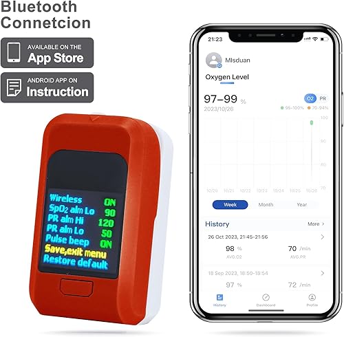 Baby Oxygen Monitor with Bluetooth App, Baby Pulse Oximeter, Tracks Baby's Heart Rate, Oxygen Level, Baby Sleep Monitor, Adjustable Foot Band for 0-36 Months Infant - Jamouz