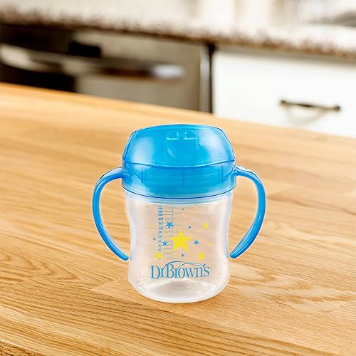 Dr. Brown's Natural Flow® Anti-Colic Options+™ Narrow Bottle to Sippy Gift Set with Soft Silicone Sippy Spout, Removable Silicone Handles, Travel Cap and Bottle Brush - Jamouz