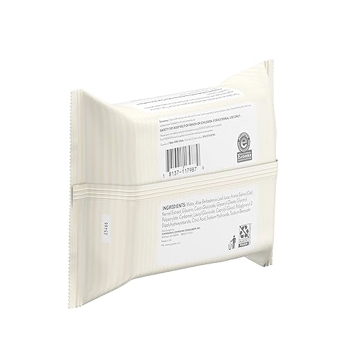 Aveeno Baby Hand & Face Cleansing & Moisturizing Wipes with Oat Extract and Aloe, Fragrance-Free Wipes for Sensitive Skin, Free of Sulfates, Alcohol, Parabens, and Dyes, 25 ct (Pack of 4) - Jamouz