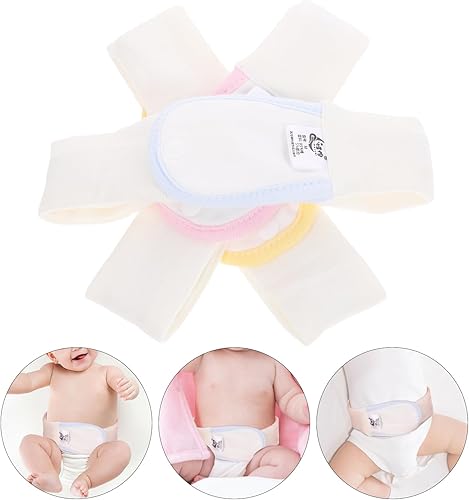 3pcs Toddler Diaper Fixing Belts - Newborn Nappy Clips, Cotton Soft Navel Stickers - Jamouz