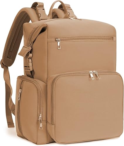 CEI-CEI Neoprene Diaper Bag Backpack with Changing Pad, Large Newborn Baby Maternity Bags Travel Tote with Insulated Pockets (Black) - Jamouz