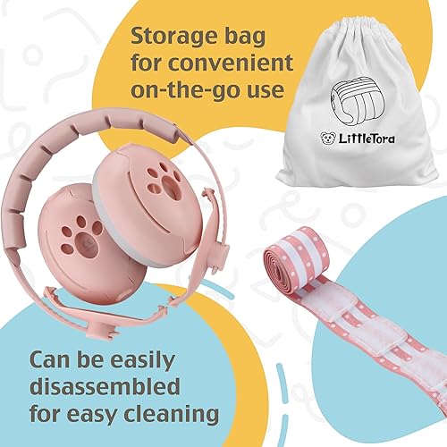 'CuddleEars' 2 in 1 Baby Ear Muff - Noise Canceling Infant Toddler Headphone Hearing Protection Earmuff for Plane - Jamouz