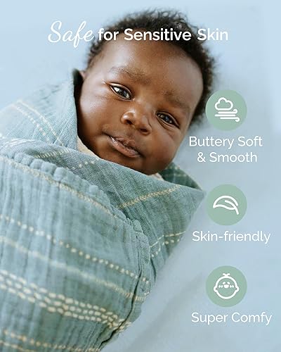 Graco Pack and Play Sheets Fitted – Compatible with Graco Pack n Play Playard Crib & Other 27 x 39 Inch Playpen Mattress, Buttery Soft Jersey Cotton Playard Sheets, Blue Sage Cloud 3 Pack - Jamouz