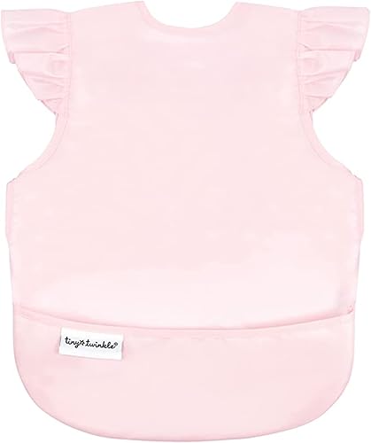 Tiny Twinkle Mess Proof Baby Bib - Waterproof Toddler and Baby Apron Bib - Machine Washable - PFAS and BPA Free - Jamouz