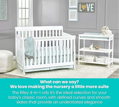 Suite Bebe Riley 4-in-1 Convertible Crib, White - Jamouz