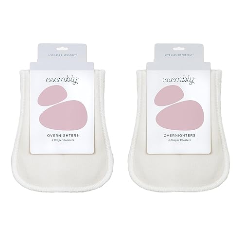 Esembly Stay-Dry and Nighttime Essentials Bundle | Stay-Dry Fleece Diaper Liners (12-Pack) and Overnighters (4-Pack) - Jamouz