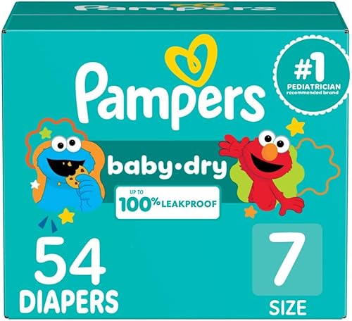 Pampers Diapers - Baby Dry - Size 1, 44 Count, Absorbent Disposable Infant Diaper (Packaging May Vary) - Jamouz