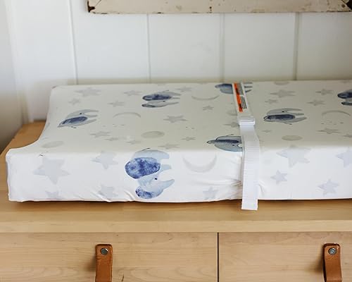 Baby Changing Pad Cover 2-Pack for Girls (Fleurette) - Premium Fitted Sheets Baby Diaper Changing Table Cover - Buttery Soft Cotton Blend - Jamouz