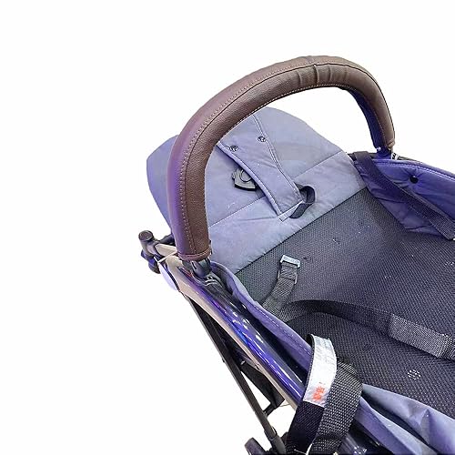 MINILUJIA Baby Stroller Armrest Bumper Handlebar Sleeve Cover Universal Handle Cover DustProof Protect PU Leather Case with Removable Zipper Black - Jamouz
