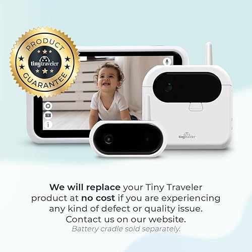 Tiny Traveler Ai Smart Wireless Baby Car Monitor - AI-Powered Safety Alerts: Cry/Laugh/Stand Detection, Virtual Fence, Long Range 1000ft Night Vision Lullabies Night Light - Jamouz