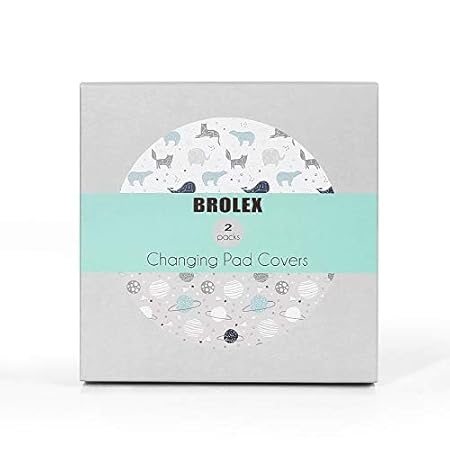 Stretchy Changing Pad Covers for Boys Girls,2 Pack Jersey Knit,Elephant & Whale - Jamouz