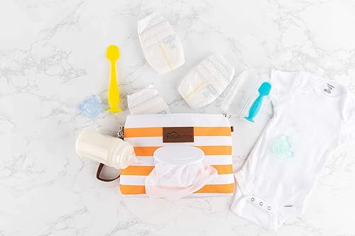 Bumco Diaper Clutch Bag - Mini Diaper Cream Spatula & Wipes Dispenser, BPA-Free Butt Spatula Baby Essentials - Jamouz