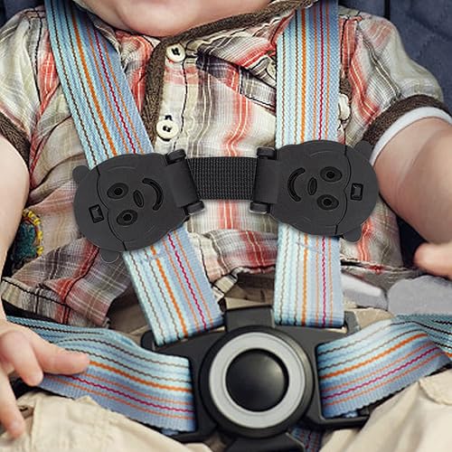 Anti Escape Buckle Lock Clip Baby Harness Chest Clip, Baby Safety Strap Prevent Children/Kids(Under 1.5 Years Old) Taking Their Arms Out of High Chairs/Strollers/Baby Reins(2 Pack) - Jamouz