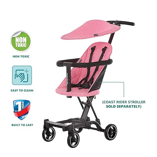 Coast Rider Stroller Canopy for Dream On Me Coast Rider Stroller, Pink - Jamouz