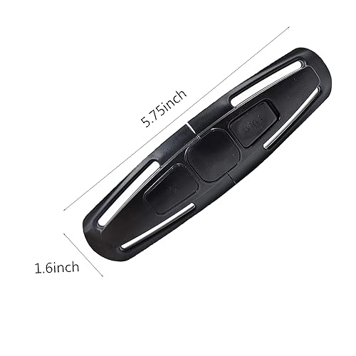 Seat Chest Harness Clip Seat Safety Belt Clip Buckle Lock Stroller Chest Clip Universal Replacement for Baby and Kids Trend, Adjustable Guard (Black) - Jamouz