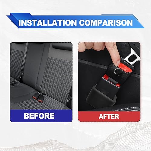 stymart 2PCS Safety Belt Buckle Holder, Silicone Safety Belt Buckle Booster, Keep the Safety Belt Buckle Upright and Stable, Silicone Safety Belt Buckle Booster Suitable for Kids (Black) - Jamouz