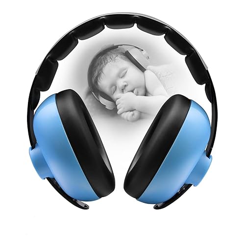 Baby Ear Protection Noise Cancelling Headphones for Babies for 3 Months to 3 Years (Blue) - Jamouz