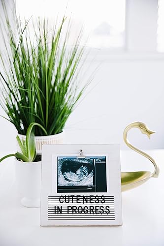 Pearhead Classic Wooden Letterboard, Baby Keepsake Clip Photo Frame, Wooden - Jamouz