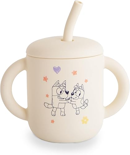 mushie 100% Silicone Training Cup & Straw for Toddlers | 6 Months+ (Soft Lilac) - Jamouz