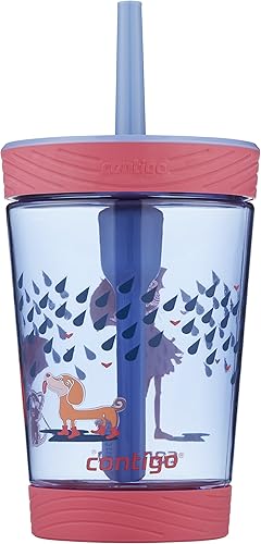Contigo Kids Spill-Proof 14oz Tumbler with Straw and BPA-Free Plastic, Fits Most Cup Holders and Dishwasher Safe, 2-Pack Strawberry Cream & Blue Raspberry - Jamouz