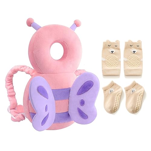 Baby Head Protector Backpack: Alarm Function,Adjustable and Ultra-Light(Bee) - Jamouz