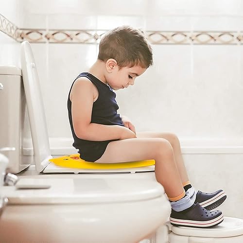 Toilet Potty Training Seat Cover, Travel Toilet Seat, Folding Non Slip Silicone Pads, Travel Portable Reusable Kids Toddlers Boys Girls, Carry Bag (Green - Frog) - Jamouz