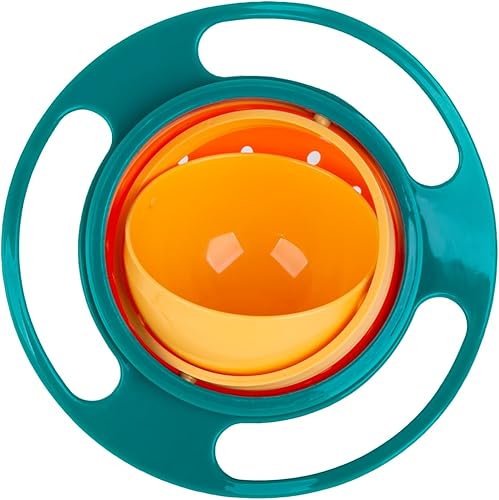 Berry President Magic Bowl 360 Degree Rotation Spill Resistant Gyro Bowl with Lid For Toddler Baby Kids Childre (Pink) - Jamouz