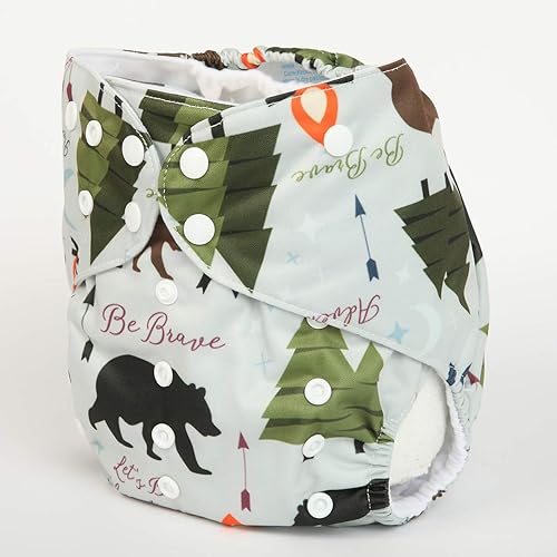 2 to 7 Years Old Junior Big Cloth Diaper Pocket Reusable Baby Kids Toddler (Be Brave) - Jamouz