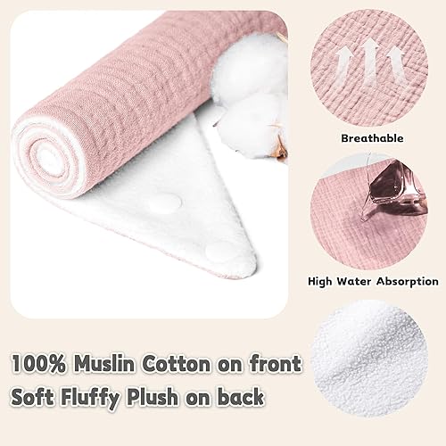 Susurration Muslin Baby Drool Bibs 6Pack Soft Triangular Adjustable Baby Bandana Bibs for Unisex Baby Girls & Boys - Jamouz